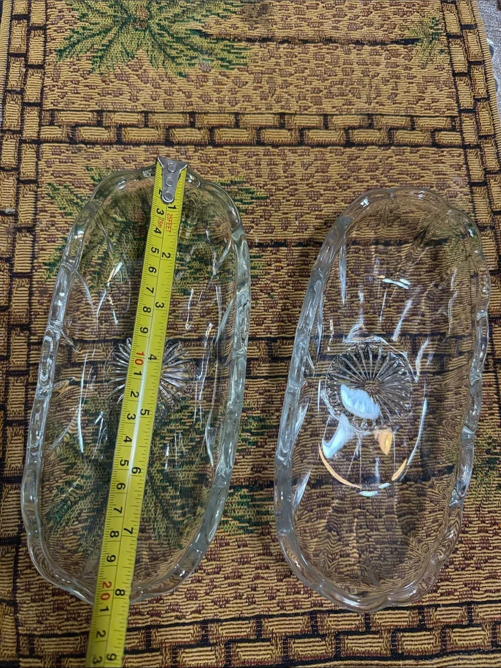 Clear Glass Serving Dish - Elegant Oval Design